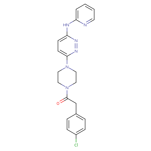 2-(4-chlorophenyl)-1-(4-{6-[(pyridin-2-yl)amino]pyridazin-3-yl}piperazin-1-yl)ethan-1-one