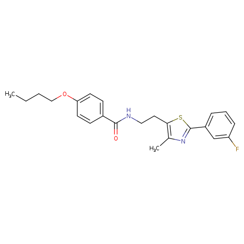 4-butoxy-N-{2-[2-(3-fluorophenyl)-4-methyl-1,3-thiazol-5-yl]ethyl}benzamide