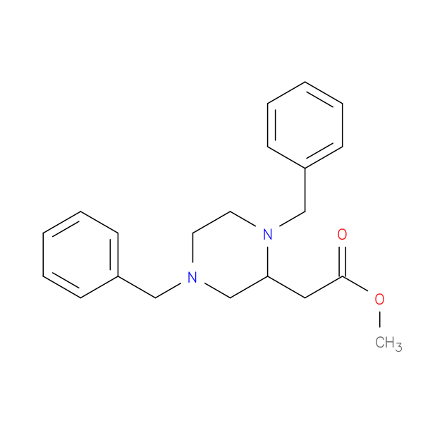 2-Piperazineaceticacid, 1,4-bis(phenylmethyl)-, methyl ester