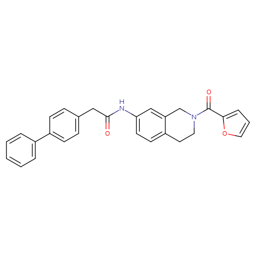 2-{[1,1'-biphenyl]-4-yl}-N-[2-(furan-2-carbonyl)-1,2,3,4-tetrahydroisoquinolin-7-yl]acetamide