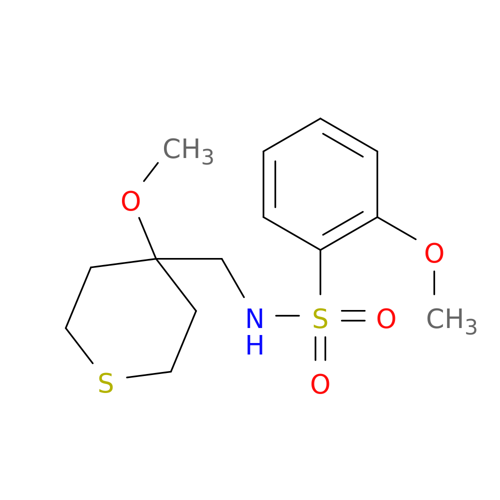 2-methoxy-N-[(4-methoxythian-4-yl)methyl]benzene-1-sulfonamide