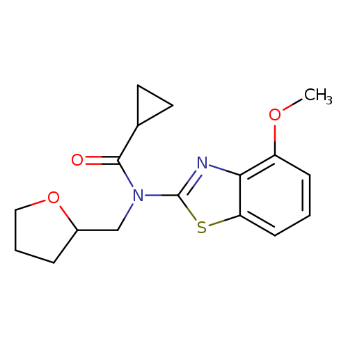 N-(4-methoxy-1,3-benzothiazol-2-yl)-N-[(oxolan-2-yl)methyl]cyclopropanecarboxamide