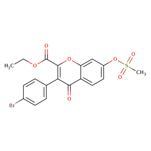 ethyl 3-(4-bromophenyl)-7-(methanesulfonyloxy)-4-oxo-4H-chromene-2-carboxylate