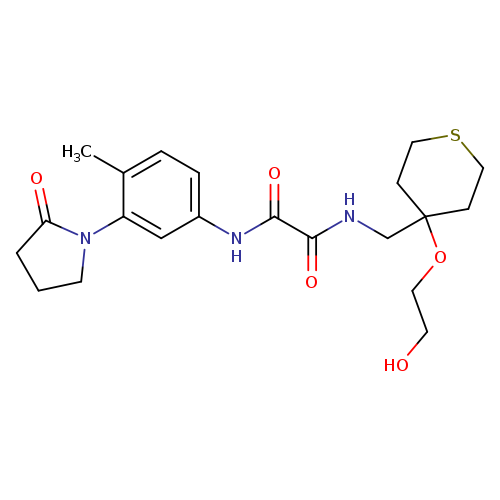 N'-{[4-(2-hydroxyethoxy)thian-4-yl]methyl}-N-[4-methyl-3-(2-oxopyrrolidin-1-yl)phenyl]ethanediamide