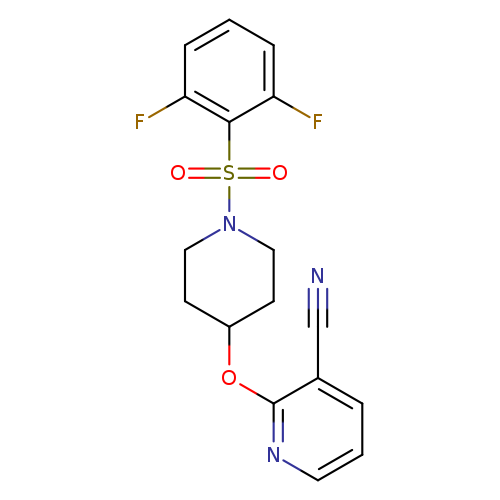 2-{[1-(2,6-difluorobenzenesulfonyl)piperidin-4-yl]oxy}pyridine-3-carbonitrile
