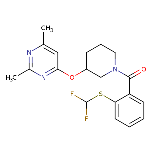 4-[(1-{2-[(difluoromethyl)sulfanyl]benzoyl}piperidin-3-yl)oxy]-2,6-dimethylpyrimidine