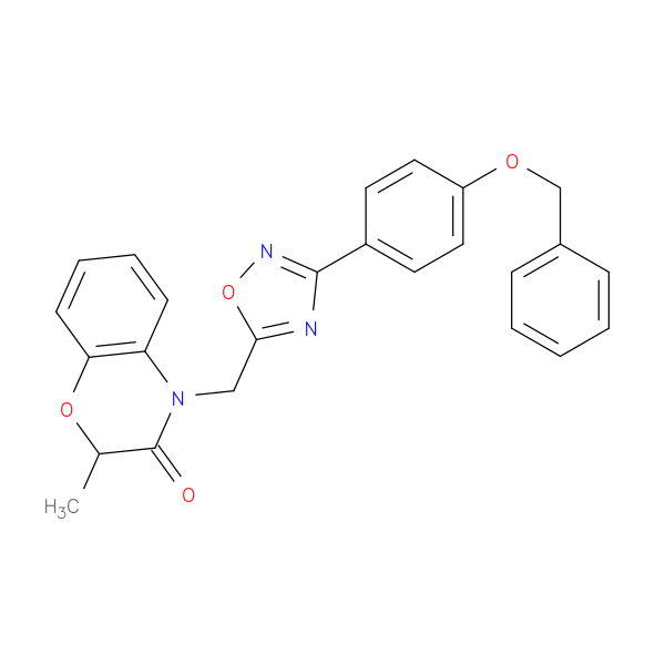 4-({3-[4-(benzyloxy)phenyl]-1,2,4-oxadiazol-5-yl}methyl)-2-methyl-3,4-dihydro-2H-1,4-benzoxazin-3-one