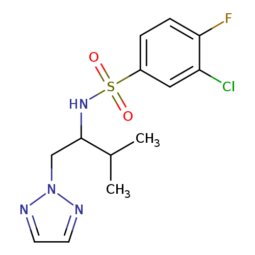 3-chloro-4-fluoro-N-[3-methyl-1-(2H-1,2,3-triazol-2-yl)butan-2-yl]benzene-1-sulfonamide