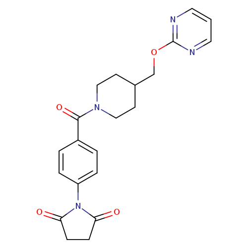 1-(4-{4-[(pyrimidin-2-yloxy)methyl]piperidine-1-carbonyl}phenyl)pyrrolidine-2,5-dione