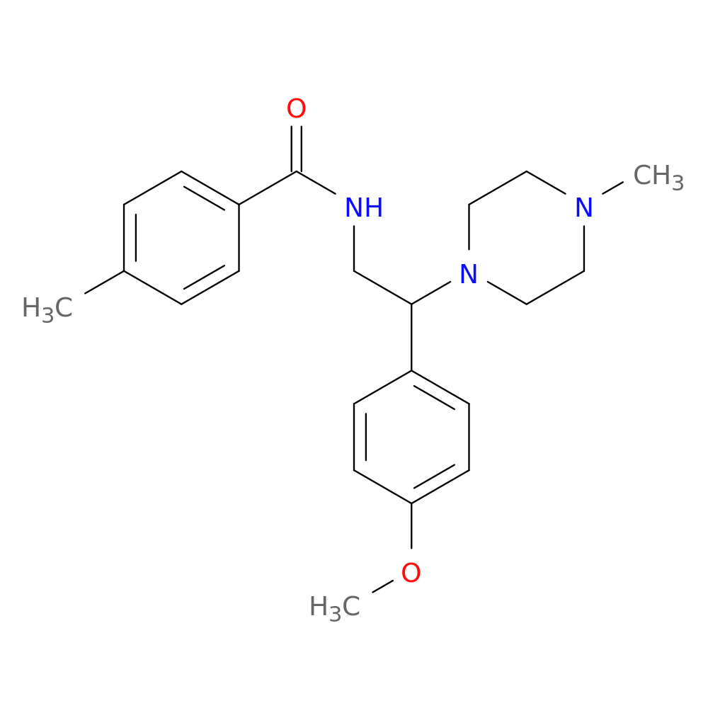 N-[2-(4-methoxyphenyl)-2-(4-methylpiperazin-1-yl)ethyl]-4-methylbenzamide