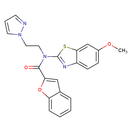 N-(6-methoxy-1,3-benzothiazol-2-yl)-N-[2-(1H-pyrazol-1-yl)ethyl]-1-benzofuran-2-carboxamide