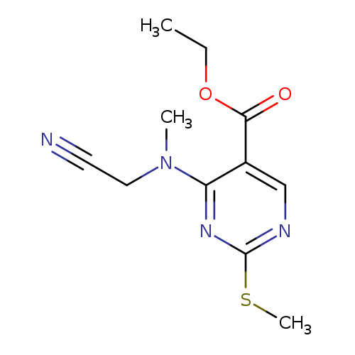 ethyl 4-[(cyanomethyl)(methyl)amino]-2-(methylsulfanyl)pyrimidine-5-carboxylate
