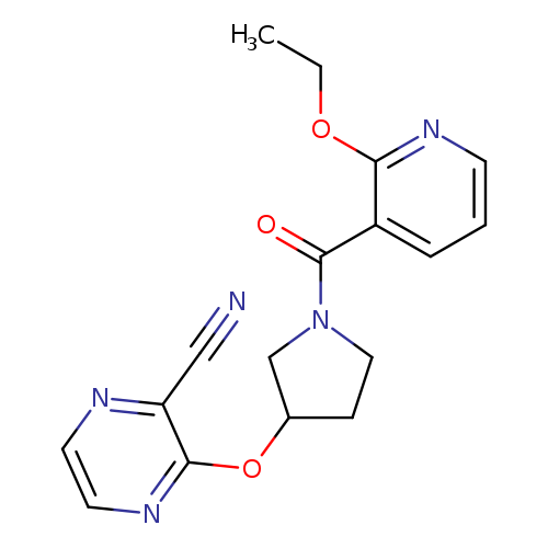 3-{[1-(2-ethoxypyridine-3-carbonyl)pyrrolidin-3-yl]oxy}pyrazine-2-carbonitrile