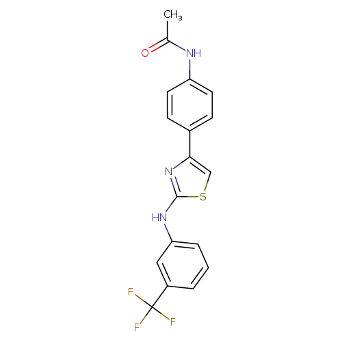 N-[4-(2-{[3-(trifluoromethyl)phenyl]amino}-1,3-thiazol-4-yl)phenyl]acetamide