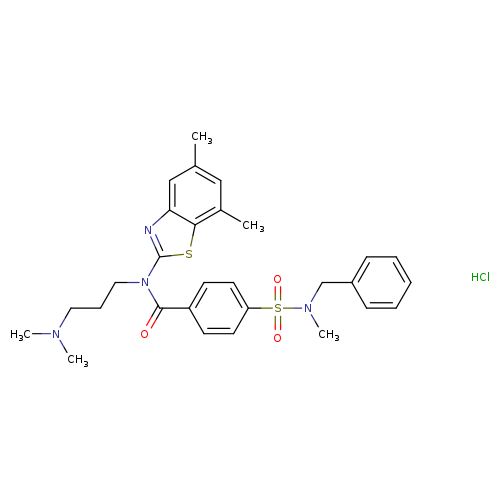 4-[benzyl(methyl)sulfamoyl]-N-(5,7-dimethyl-1,3-benzothiazol-2-yl)-N-[3-(dimethylamino)propyl]benzamide hydrochloride