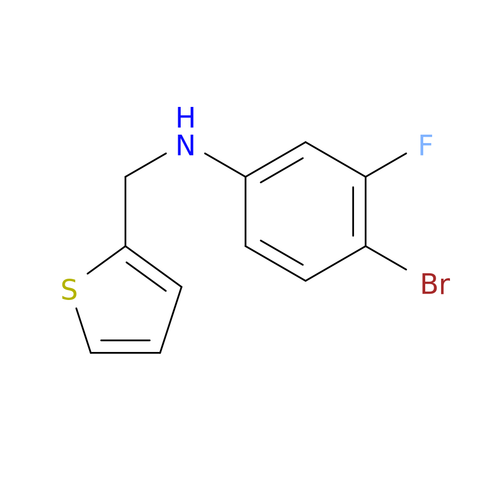 4-Bromo-3-fluoro-N-(thiophen-2-ylmethyl)aniline