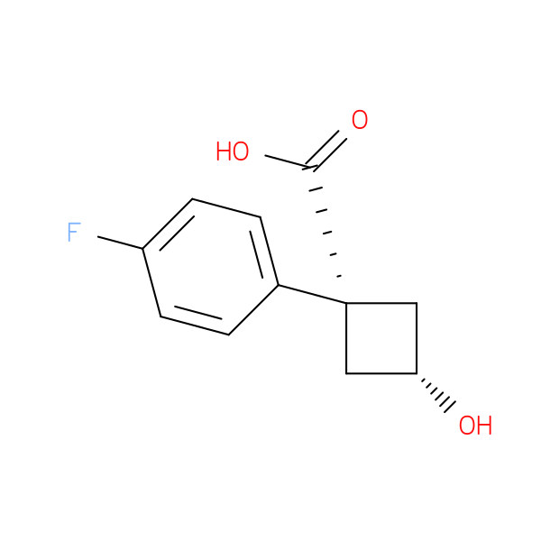 (1s,3s)-1-(4-fluorophenyl)-3-hydroxycyclobutane-1-carboxylic acid