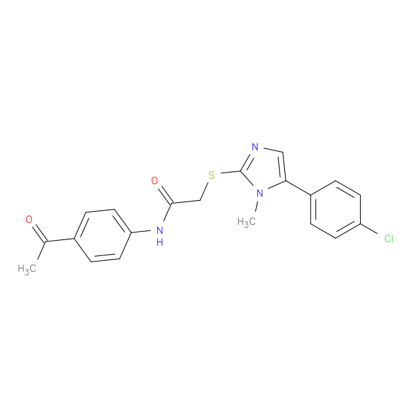 N-(4-acetylphenyl)-2-{[5-(4-chlorophenyl)-1-methyl-1H-imidazol-2-yl]sulfanyl}acetamide
