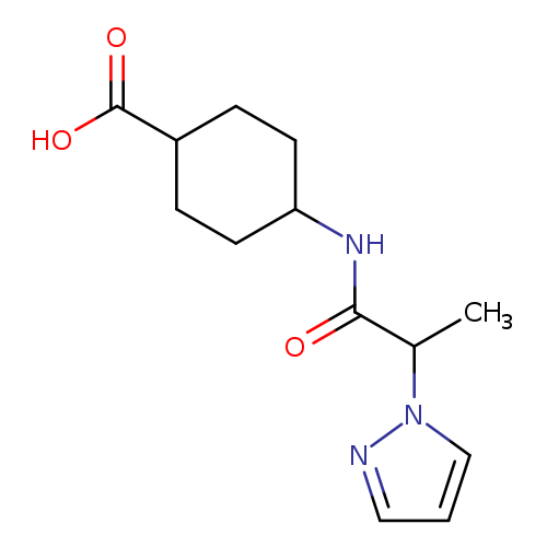 4-[2-(1H-pyrazol-1-yl)propanamido]cyclohexane-1-carboxylic acid