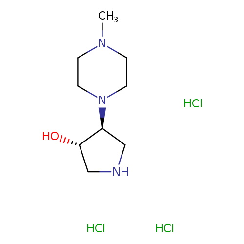Trans-4-(4-methyl-1-piperazinyl)-3-pyrrolidinol trihydrochloride