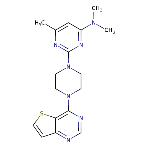 N,N,6-trimethyl-2-(4-{thieno[3,2-d]pyrimidin-4-yl}piperazin-1-yl)pyrimidin-4-amine