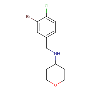 N-[(3-Bromo-4-chlorophenyl)methyl]oxan-4-amine