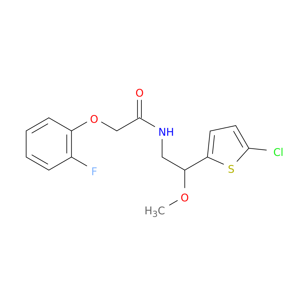 N-[2-(5-chlorothiophen-2-yl)-2-methoxyethyl]-2-(2-fluorophenoxy)acetamide