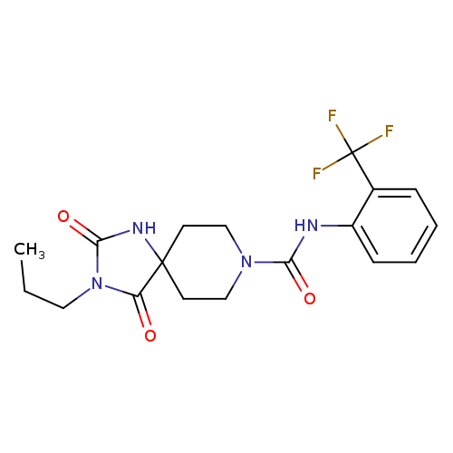 2,4-dioxo-3-propyl-N-[2-(trifluoromethyl)phenyl]-1,3,8-triazaspiro[4.5]decane-8-carboxamide