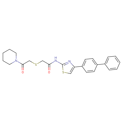 N-(4-{[1,1'-biphenyl]-4-yl}-1,3-thiazol-2-yl)-2-{[2-oxo-2-(piperidin-1-yl)ethyl]sulfanyl}acetamide