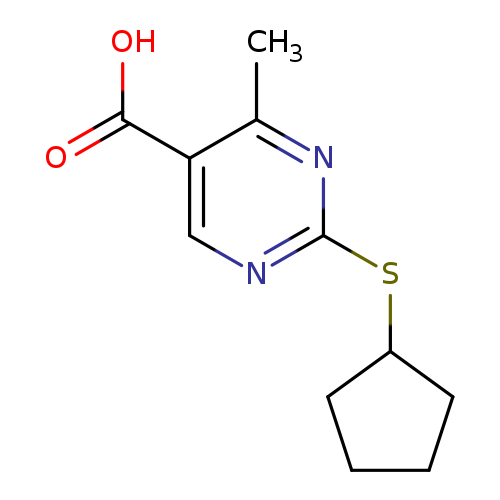 2-(cyclopentylsulfanyl)-4-methylpyrimidine-5-carboxylic acid