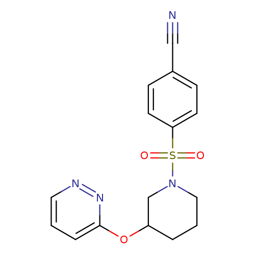 4-{[3-(pyridazin-3-yloxy)piperidin-1-yl]sulfonyl}benzonitrile