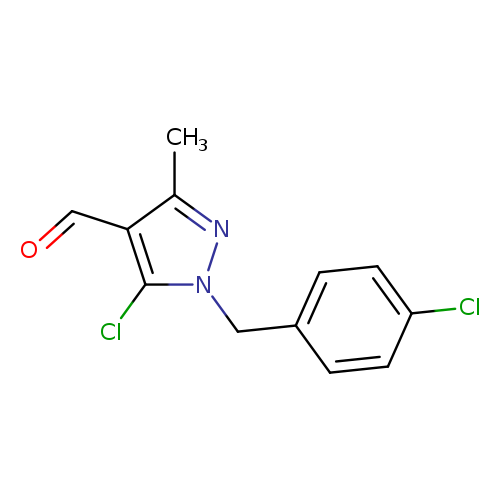 5-chloro-1-[(4-chlorophenyl)methyl]-3-methyl-1H-pyrazole-4-carbaldehyde
