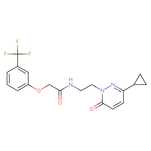 N-[2-(3-cyclopropyl-6-oxo-1,6-dihydropyridazin-1-yl)ethyl]-2-[3-(trifluoromethyl)phenoxy]acetamide