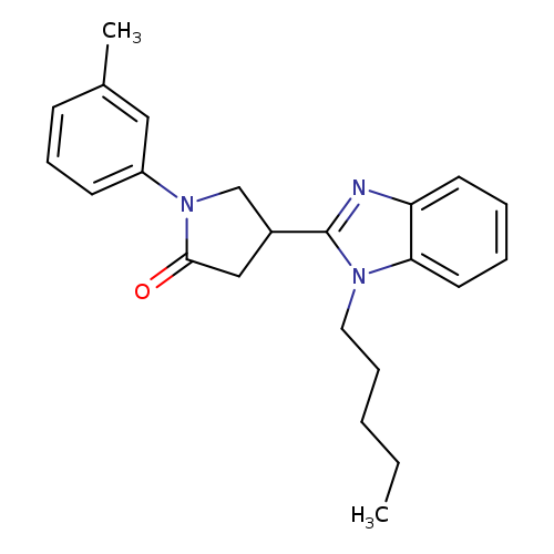 1-(3-methylphenyl)-4-(1-pentyl-1H-1,3-benzodiazol-2-yl)pyrrolidin-2-one