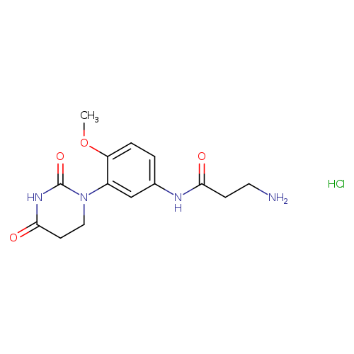 3-amino-N-[3-(2,4-dioxo-1,3-diazinan-1-yl)-4-methoxyphenyl]propanamide hydrochloride