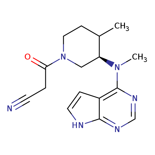 3-[(3S,4S)-4-methyl-3-[methyl(7H-pyrrolo[2,3-d]pyrimidin-4-yl)amino]piperidin-1-yl]-3-oxopropanenitrile