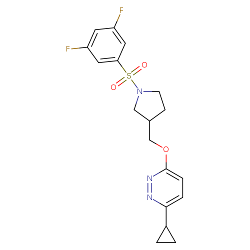 3-cyclopropyl-6-{[1-(3,5-difluorobenzenesulfonyl)pyrrolidin-3-yl]methoxy}pyridazine