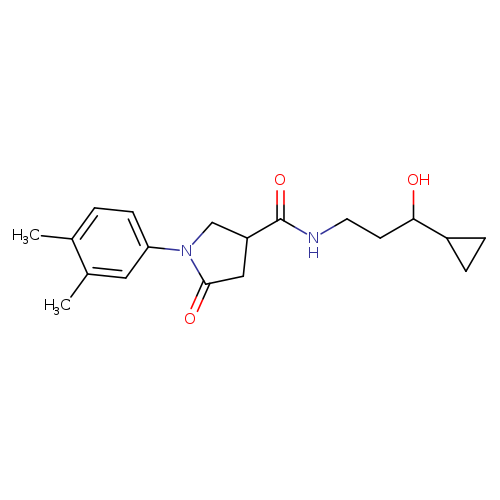 N-(3-cyclopropyl-3-hydroxypropyl)-1-(3,4-dimethylphenyl)-5-oxopyrrolidine-3-carboxamide