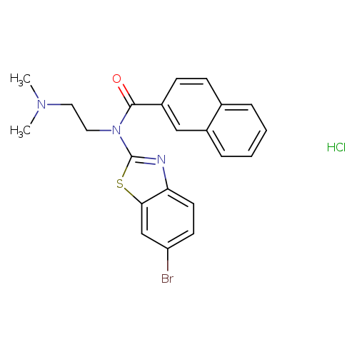 N-(6-bromo-1,3-benzothiazol-2-yl)-N-[2-(dimethylamino)ethyl]naphthalene-2-carboxamide hydrochloride