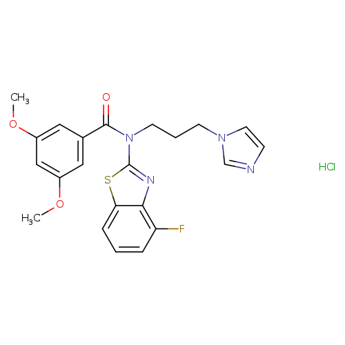 N-(4-fluoro-1,3-benzothiazol-2-yl)-N-[3-(1H-imidazol-1-yl)propyl]-3,5-dimethoxybenzamide hydrochloride