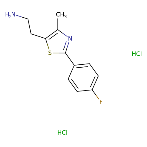 "2-[2-(4-fluorophenyl)-4-methyl-1,3-thiazol-5-yl]ethan-1-amine dihydrochloride"