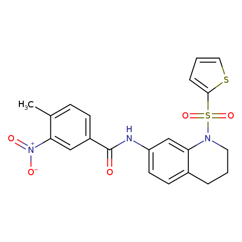 4-methyl-3-nitro-N-[1-(thiophene-2-sulfonyl)-1,2,3,4-tetrahydroquinolin-7-yl]benzamide