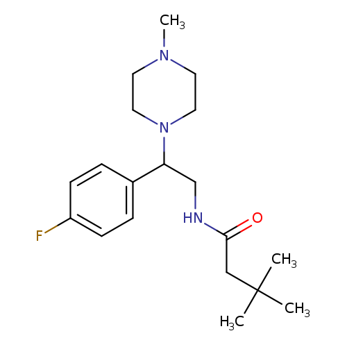 N-[2-(4-fluorophenyl)-2-(4-methylpiperazin-1-yl)ethyl]-3,3-dimethylbutanamide