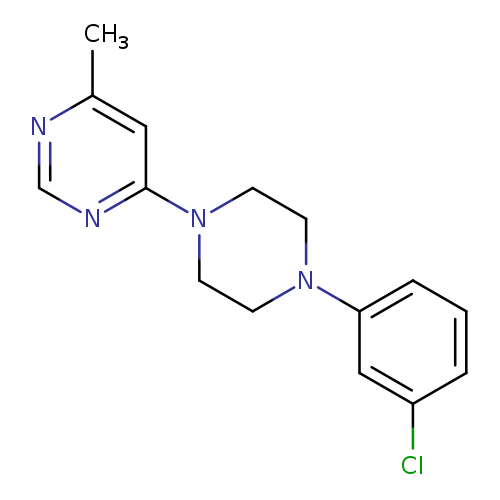 4-[4-(3-chlorophenyl)piperazin-1-yl]-6-methylpyrimidine