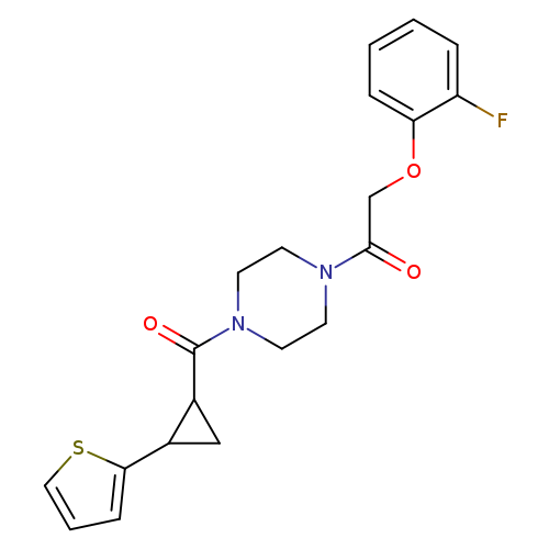 2-(2-fluorophenoxy)-1-{4-[2-(thiophen-2-yl)cyclopropanecarbonyl]piperazin-1-yl}ethan-1-one