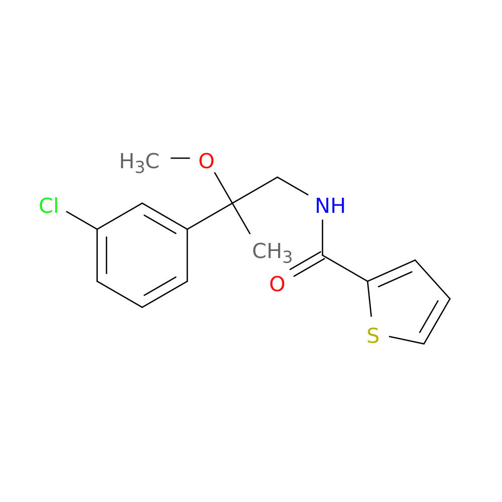 N-[2-(3-chlorophenyl)-2-methoxypropyl]thiophene-2-carboxamide