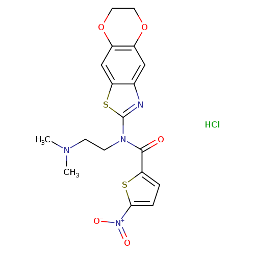 N-[2-(dimethylamino)ethyl]-N-{10,13-dioxa-4-thia-6-azatricyclo[7.4.0.0^{3,7}]trideca-1,3(7),5,8-tetraen-5-yl}-5-nitrothiophene-2-carboxamide hydrochloride