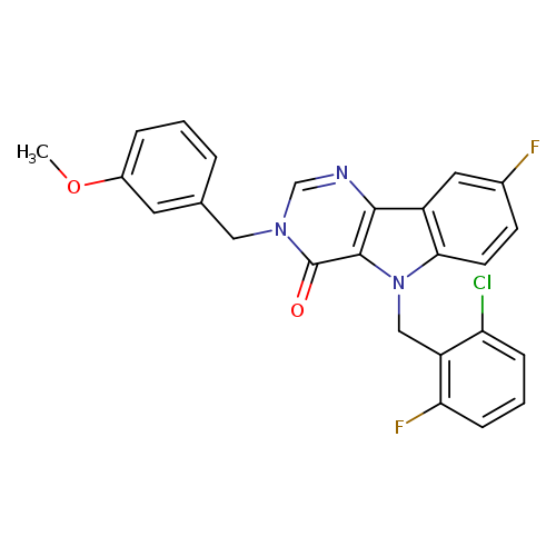 5-[(2-chloro-6-fluorophenyl)methyl]-8-fluoro-3-[(3-methoxyphenyl)methyl]-3H,4H,5H-pyrimido[5,4-b]indol-4-one