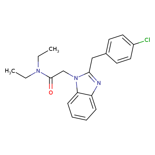2-{2-[(4-chlorophenyl)methyl]-1H-1,3-benzodiazol-1-yl}-N,N-diethylacetamide