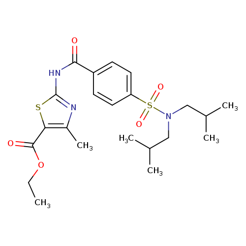 ethyl 2-{4-[bis(2-methylpropyl)sulfamoyl]benzamido}-4-methyl-1,3-thiazole-5-carboxylate